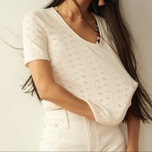 NWT Madewell Pointelle Sweater Tee